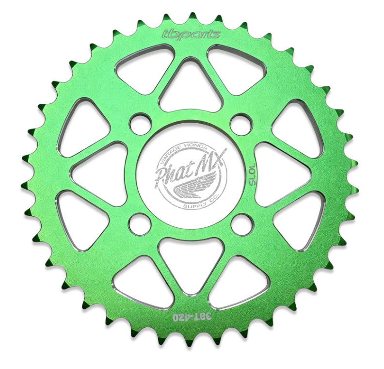 38T Green CNC KLX110 Rear Sprocket