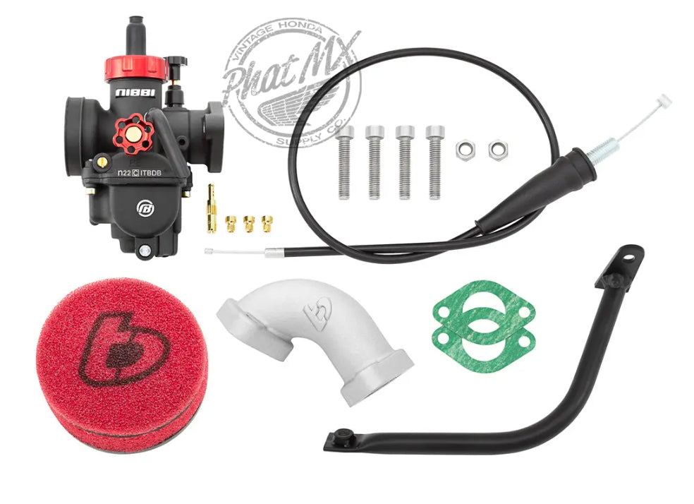 KLX110 22mm Nibbi Carb Kit + Air Box Bracket (stock head)