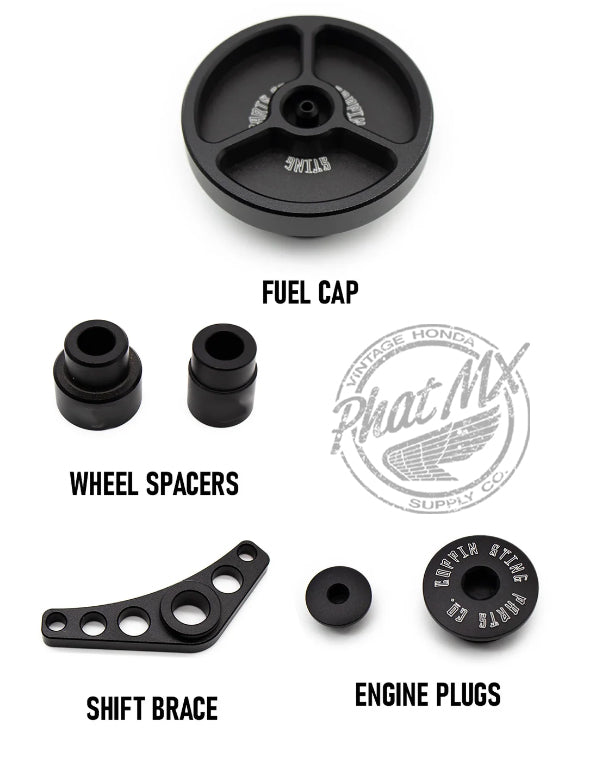 (temp sold out) CRF110 Black Dress Up Kit (4 piece)