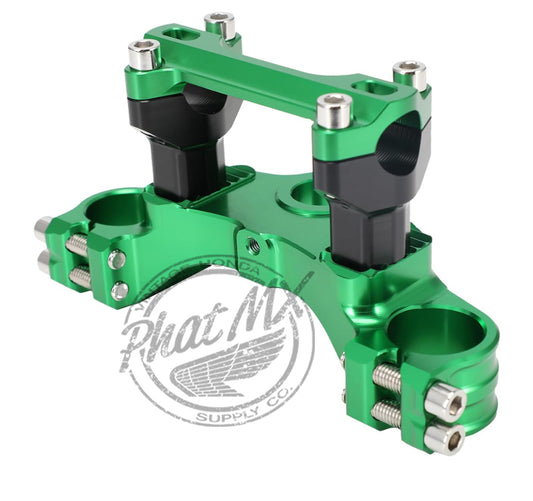 Green PMX KLX110 Aluminum Top Triple Clamp