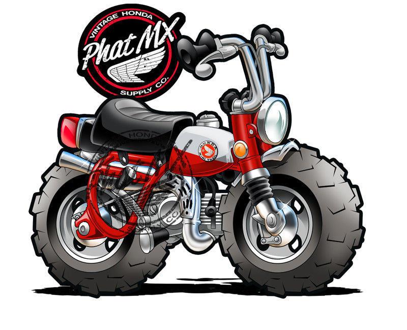 Honda Z50 Red 1969 Decals Stickers1