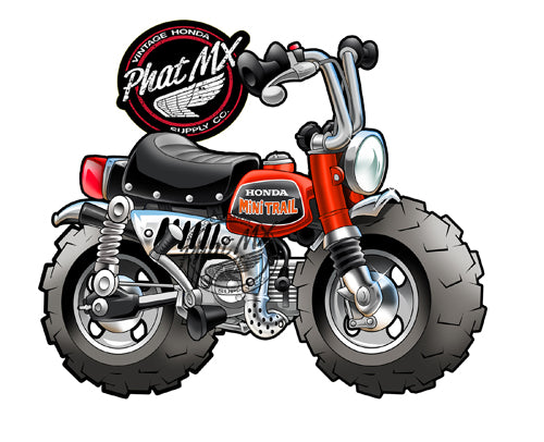 Honda Z50 1972  Decal / Sticker Red