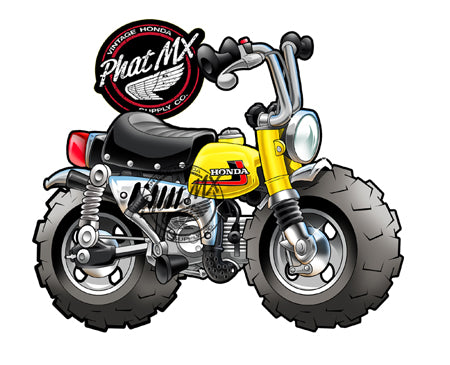Honda Z50 1976  Decal / Sticker Yellow