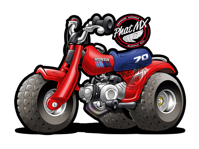 LICENSED Honda Tank Wings Decal – Vintage CR MR SL XL XR ATC70, USA Made
