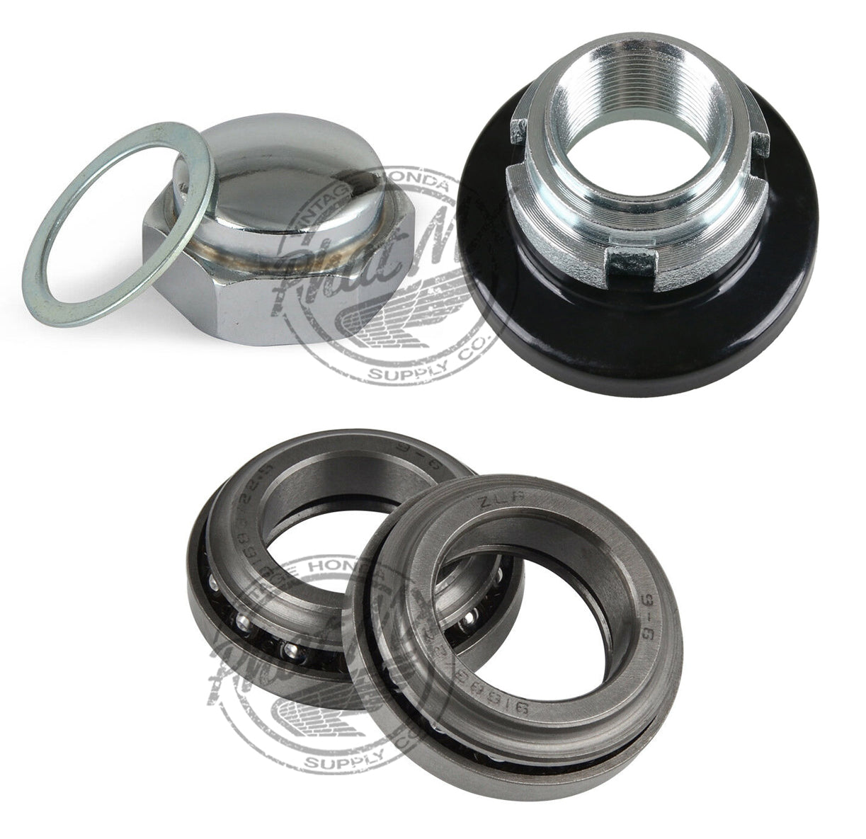 Steering Stem Nut, Fork Nut & Bearing Kit