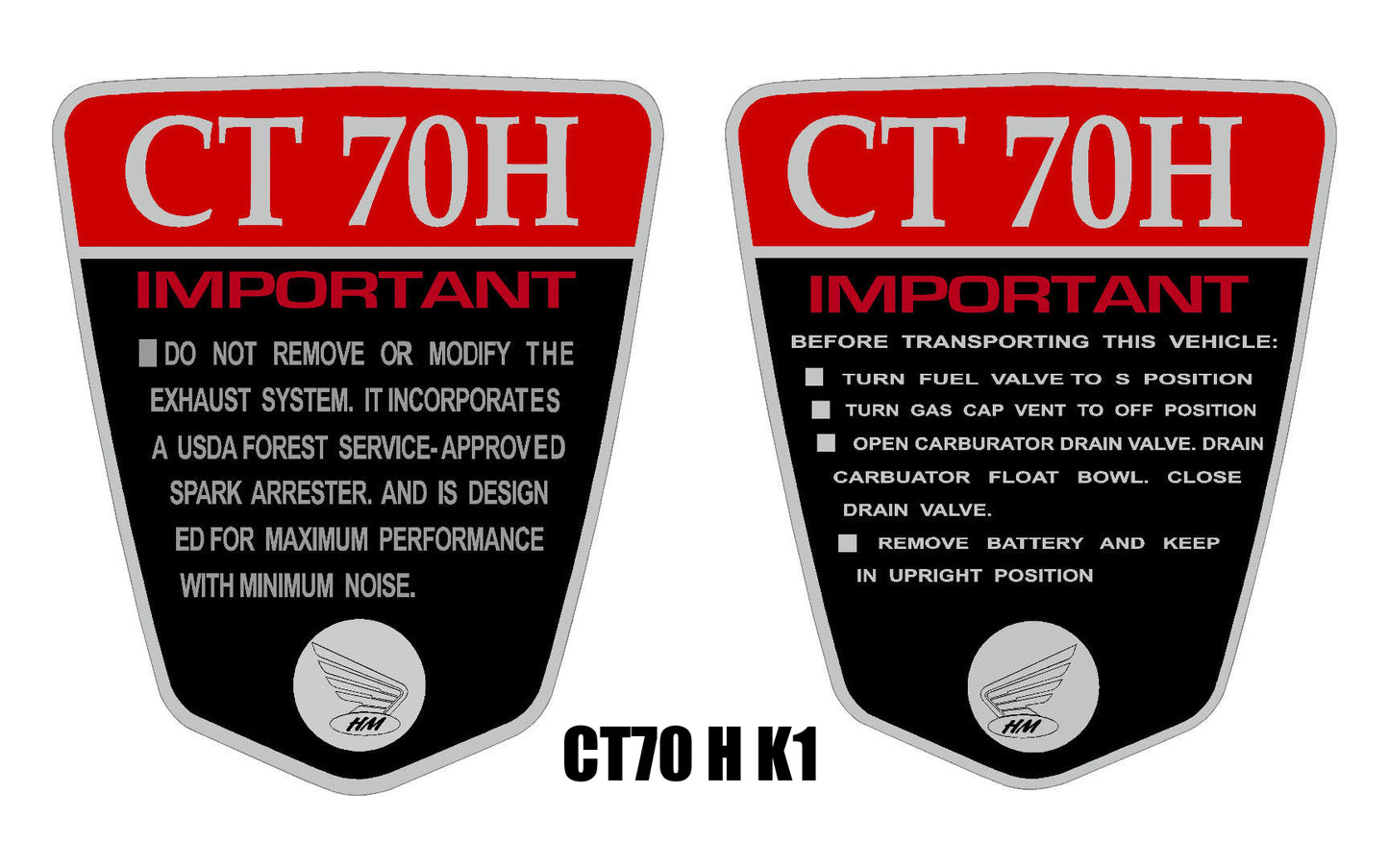 CT70 Side Decals