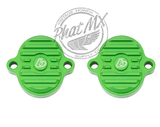 Green KLX110 Billet Tappet Covers