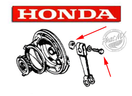 CT70 Front Brake Arm Hardware