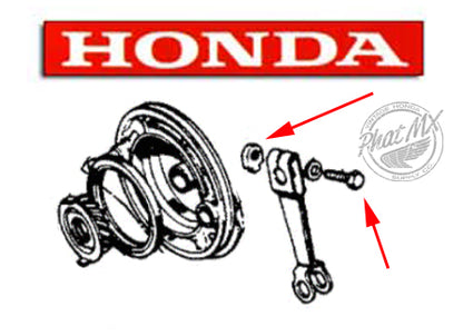 CT70 Front Brake Arm Hardware