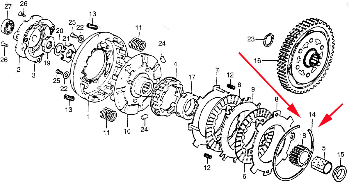 Honda Clutch Set Ring