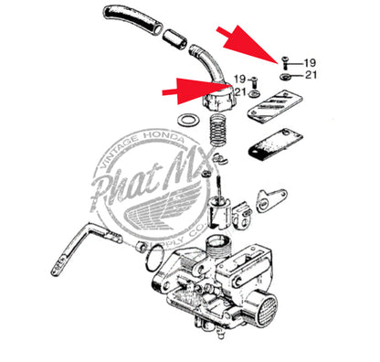 Z50 1968-1971 Carb Screws for choke cover