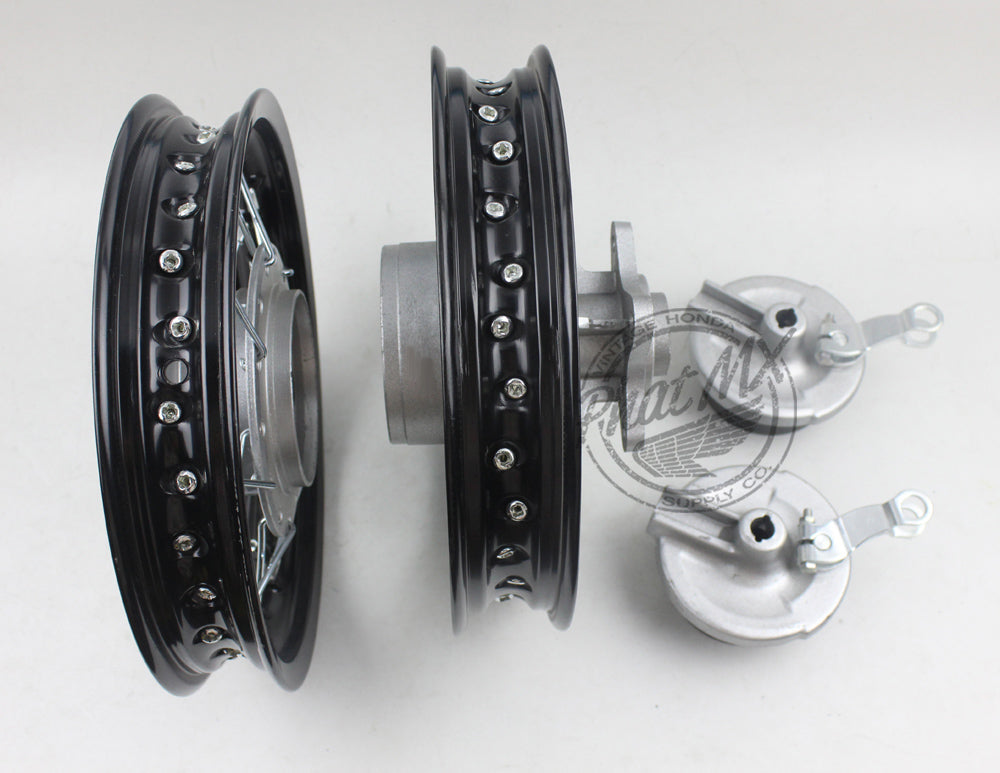 10" XR50 / CRF50 Wheel Set Black