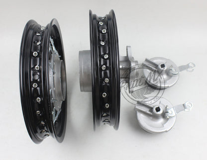 10" XR50 / CRF50 Wheel Set Black