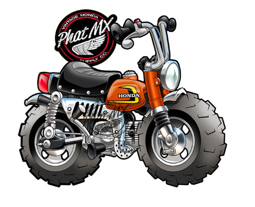 Honda Z50 1974  Decal / Sticker Orange