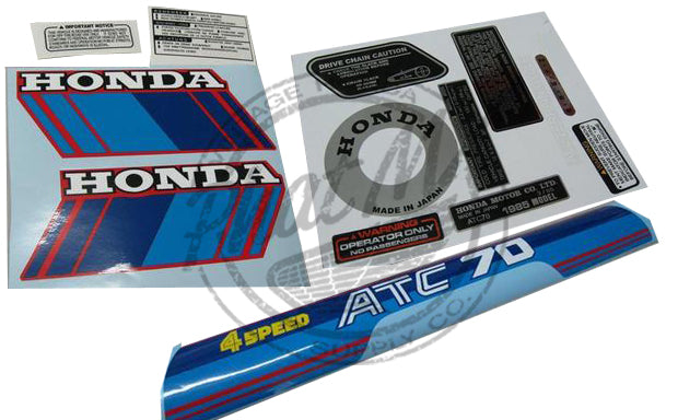 (temp sold out) ATC70 1985 Decal Kit