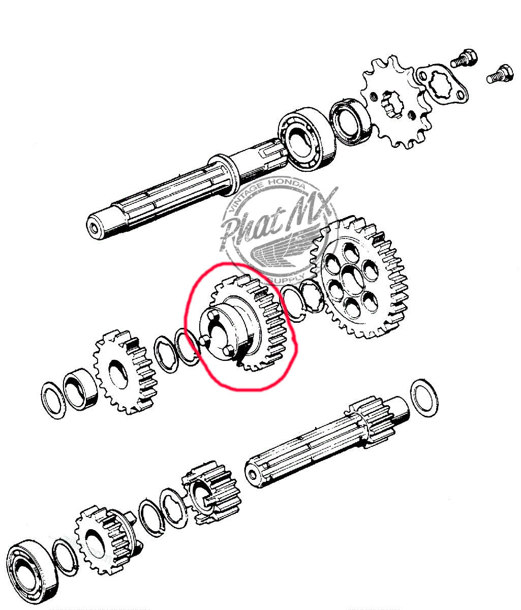 OEM Honda Counter Shaft Second Gear 31T