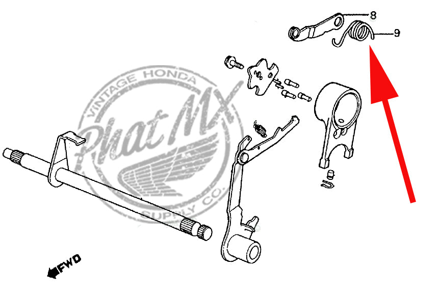 Shift Drum Stopper Spring