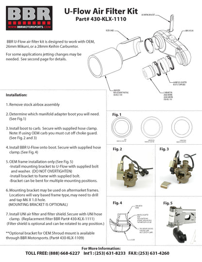 KLX110 U-Flow Filter Kit