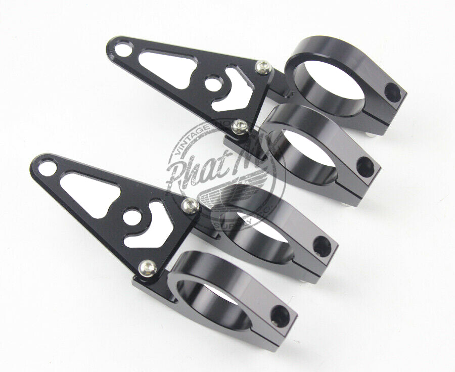 Black 45mm CNC Headlight Brackets