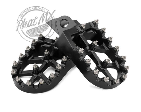 KLX110 CNC Billet Aluminum Foot Pegs Black