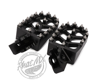 KLX110 CNC Billet Aluminum Foot Pegs Black