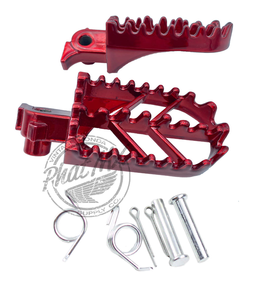 Red Stainless Steel Foot Pegs