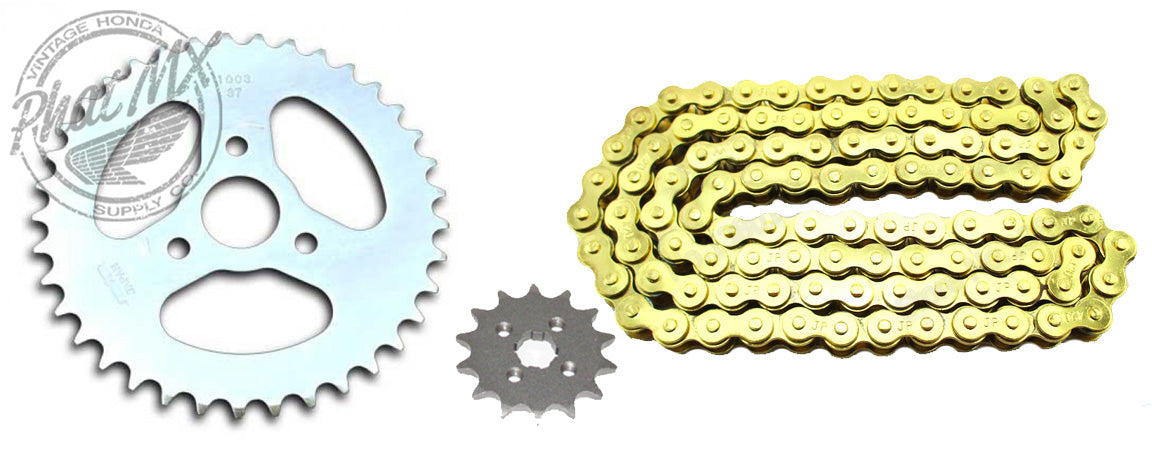 Z50 Sprocket Set Gold Chain