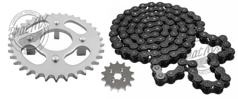 (temp sold out 36T) ATC70 Sprocket Set Black Chain 36T