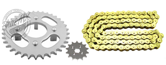 CT70 Sprocket Set Gold Chain