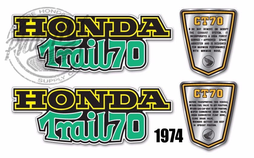 CT70 Main Decals 1969-1982 (side badges NOT included)