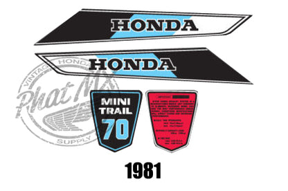 CT70 Main Decals 1969-1982 (side badges NOT included)