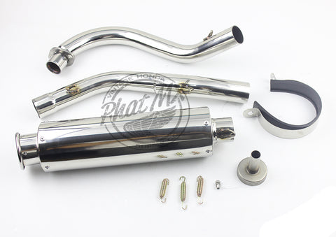 High Swept Stainless Straight Exhaust #12