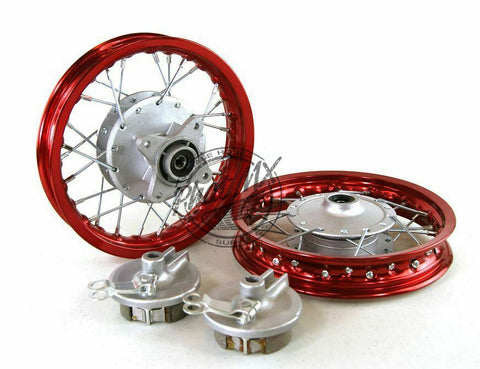 Red 10" XR50 / CRF50 Wheel Set