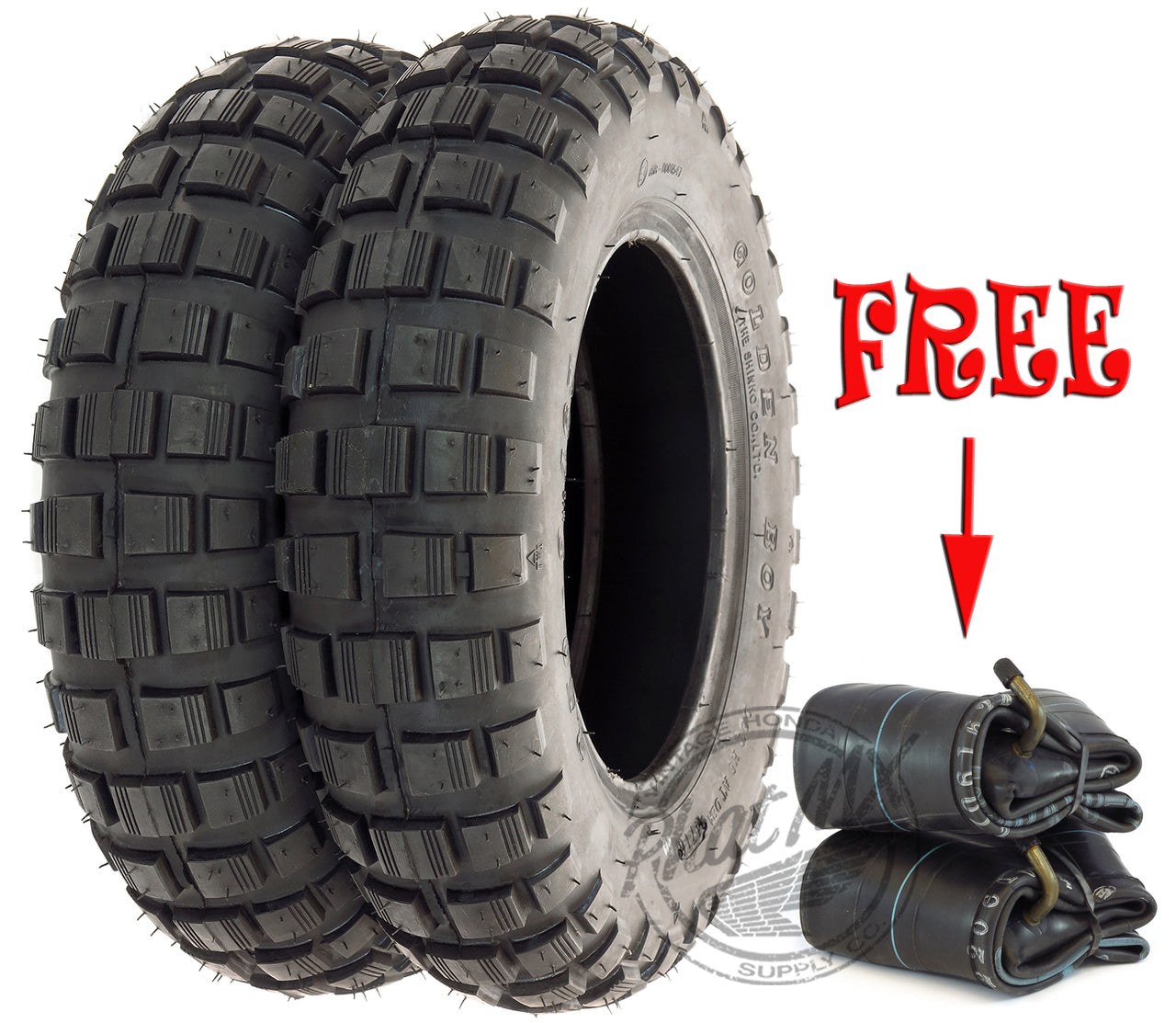 SALE - Shinko Z50 3.50 x 8" (2 tires + 2 tubes)
