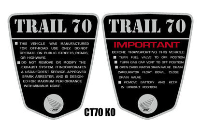 CT70 Aluminum Side Badge